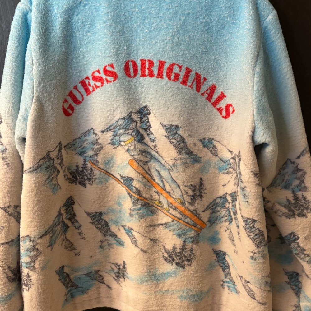 GUESS Vintage Sherpa Printed Jacket